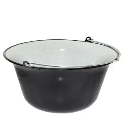 Outdoorové kotlíky Kinekus Kotol na guľáš smaltovaný, 12L, priemer 43cm, závesný, g2