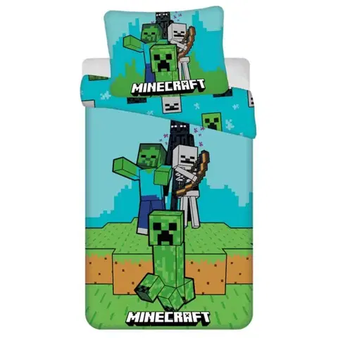 Detské obliečky Obliecky Disney Minecraft 140x200cm+90x70cm Setino Tiahome