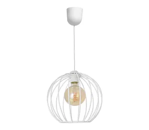 Svietidlá  Luster na lanku MERCURE 1xE27/15W/230V biela W-1388/1 WT+SCW-P WT