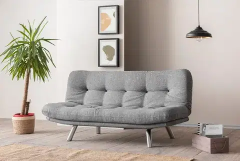 Pohovky a gauče Trojmiestna rozkladacia pohovka Misa Small Sofabed - Light Grey