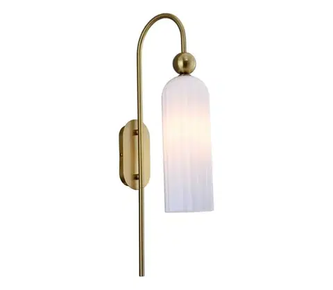 Svietidlá Light Prestige Nástenné svietidlo PIEGA 1xE14/40W/230V mosadz/biela LP-939/1W white