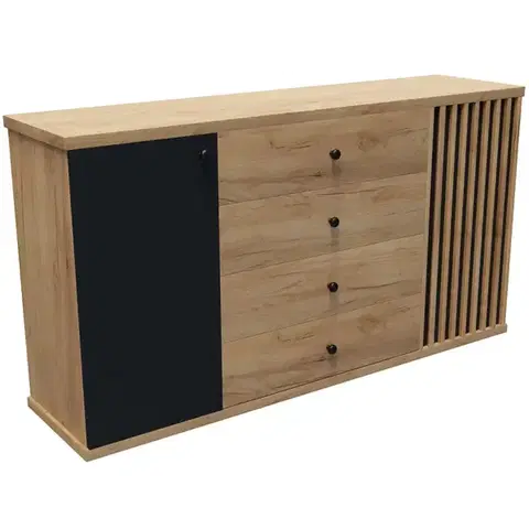 Komody do spálne Komoda Forza 160 Craft zlatá