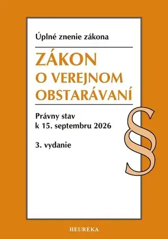 Občianske právo Zákon o verejnom obstarávaní. 3. vyd., 8/2026