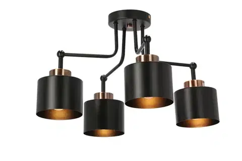 Stropná svetla Stropná lampa čierna 4xE27 Olena
