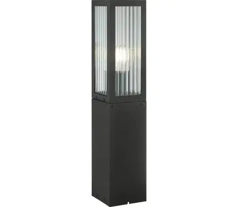 Záhradné lampy Brilliant - Vonkajšie svietidlo GETTA 1xE27/20W/230V 50 cm IP44 čierne 40927/06