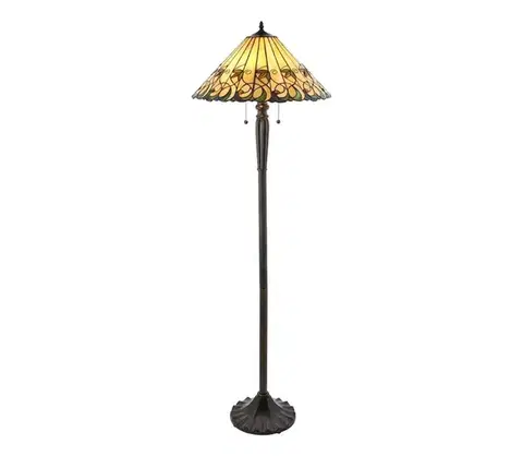 Lampy Endon 64192 - Stojacia lampa Tiffany JAMELIA 2×E27/60W/230V Ø 50 cm 64192