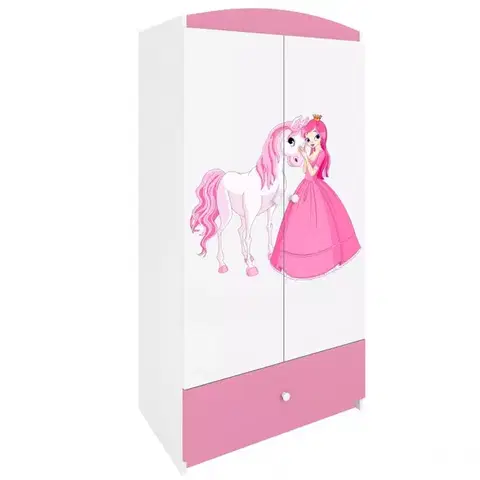 Skrine do izieb Skriňa Babydreams Ružová – Princezná 2