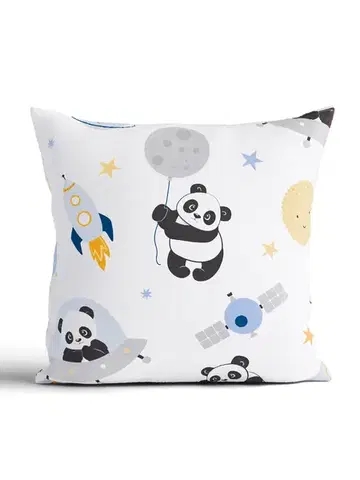 Dekoračné obliečky MKLozkoviny.sk Bavlnená obliečka na vankúšik Renforcé 40 × 40 cm – Vesmírna panda-  -