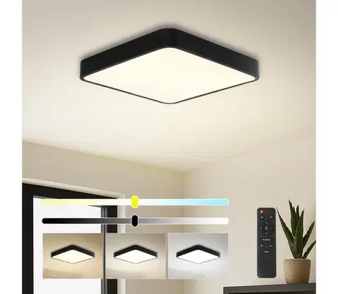Svietidlá BRILAGI -LED Stmievateľné svietidlo POOL SQUARE LED/36W/230V 3000-6000K 40x40 cm čierna+DO BRI056