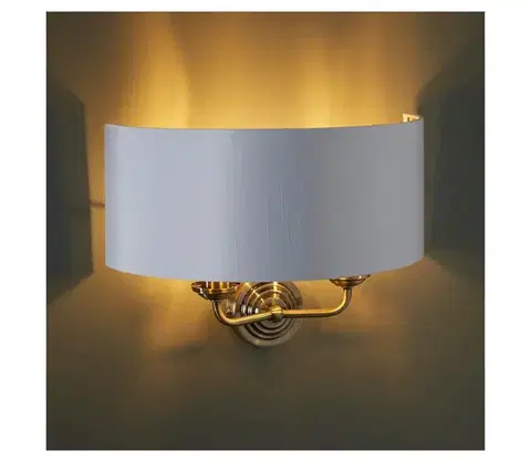 Svietidlá Endon 98937 - Nástenné svietidlo HIGHCLERE 2xE14/40W/230V biela/mosadz 98937