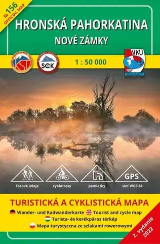 Turistika, skaly Hronská pahorkatina - Nové Zámky - TM 156 - 1:50 000, 2. vydanie
