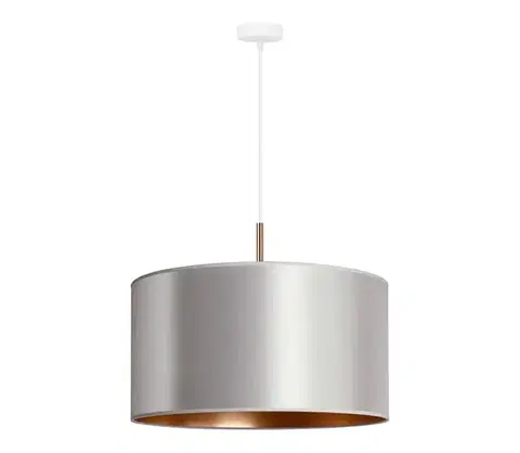 Svietidlá  - Luster na lanku CANNES 1xE27/15W/230V pr. 45 cm strieborná/medená 602433