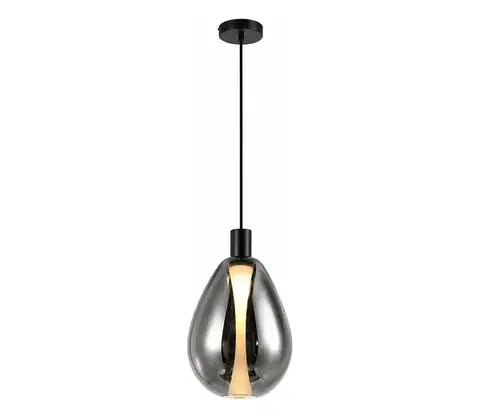 Svietidlá  Závesný luster DENSO na lanku 1xG9/5W/230V, priemer 20 cm, čierny chróm 31-51363