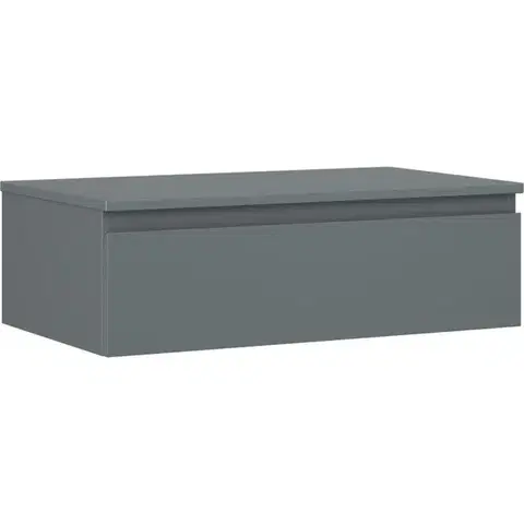 Kúpeľňový nábytok MEXEN/S - Orio kúpeľňová skrinka pod umývadlo 80 cm s doskou, 1 šuplík, grafit mat 91A10-08023-1-BFC66