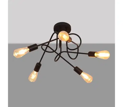 Svietidlá  Detský prisadený luster OXFORD 5xE27/15W/230V W-2016/5 BK/H