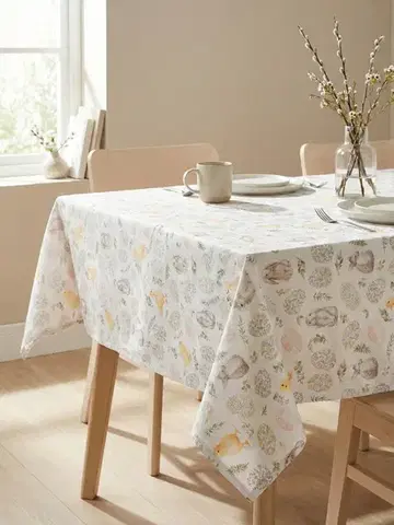 Obrusy MKLozkoviny.sk Veľkonočný hranatý obrus 80 x 80 cm - Kúzlo jari