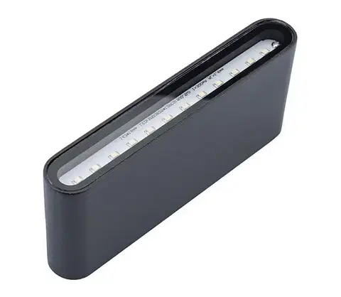 Svietidlá  LED Vonkajšie nástenné svietidlo FLOW LED/6W/230V IP54 čierna SKU013065