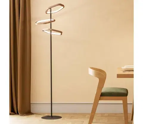 Lampy Eglo 390509 - LED stmievateľná stojacia lampa ESTRELLA LED/20W/230V mosadz 390509