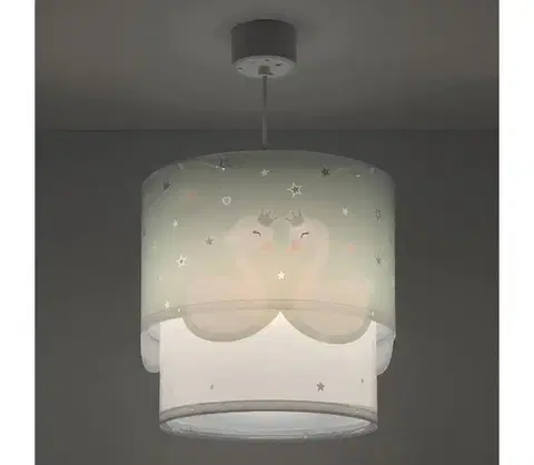 Svietidlá Dalber 61712H - Detský luster SWEET LOVE 1xE27/60W/230V zelená 61712H