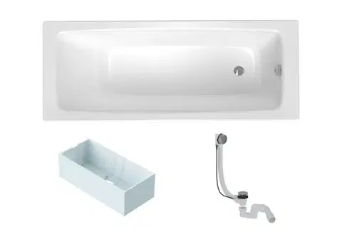 Vane Obdĺžniková vaňa SAT Feel 150x70 cm smaltovaná oceľ ľavá aj pravá SATBVFEEL1501 SATBVFEEL1501