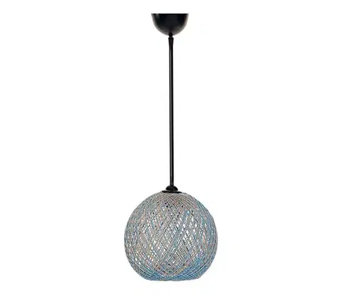 Svietidlá  Luster na lanku JUTE 1xE27/60W/230V modrá 390FLH1570