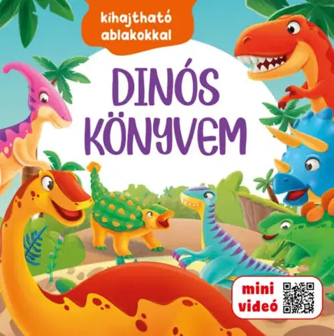 Leporelá, krabičky, puzzle knihy Dinós könyvem - kihajtható ablakokkal