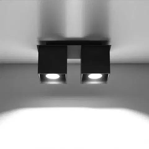 Vnútorné osvetlenie Stropná Lampa Dallas 2 BLACK A-063