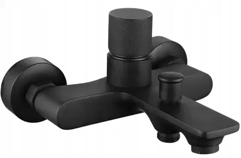 Kúpeľňové batérie MEXEN/S - Royo One vaňová batéria 150 mm, čierna 72231-70