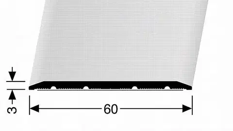 Přechodové lišty a profily Prechodový profil 60 mm, plochý (samolepiaci) | Küberit 446 SK Im. nerezu F2G