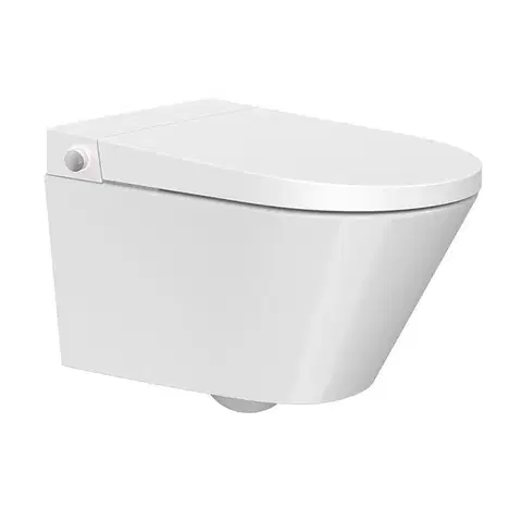 Doplnky do kúpeľne Mereo WC s integrovaným elektronickým bidetom, RIMLESS, 592x380x430 cm, keramické, vč. sedátka VSD110S2