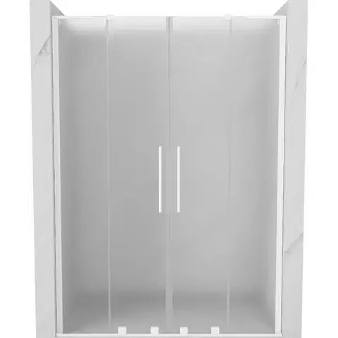 Sprchovacie kúty MEXEN/S - Velar L Duo posuvné sprchové dvere 160, dekor, biela 871-160-003-32-20