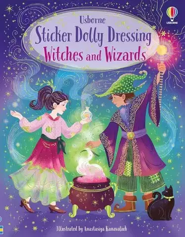 Pre deti a mládež - ostatné Sticker Dolly Dressing Witches and Wizards - Fiona Watt,Anastasiya Kanavaliuk