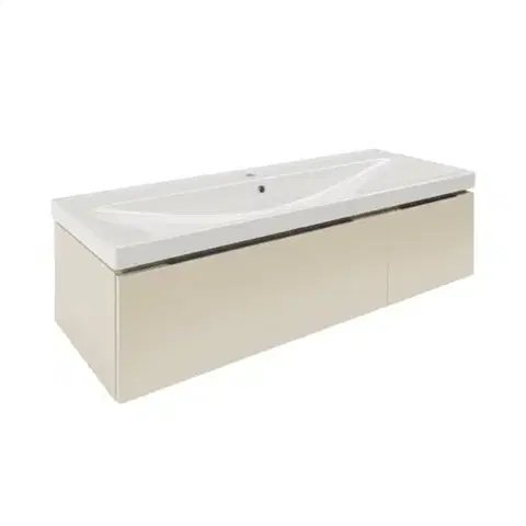Kúpeľňový nábytok Kúpeľňová skrinka s umývadlom SAT Feel 120x30x44, 8 cm pieskovo béžová mat SATFEEL2120BEU5 SATFEEL2120BEU5
