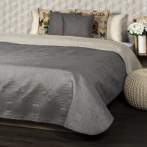 Prikrývky 4Home Prehoz na posteľ Doubleface taupe/béžová, 220 x 240 cm, 2x 40 x 40 cm