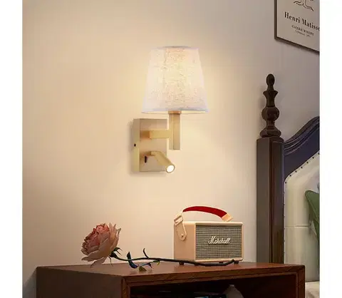 Svietidlá BRILAGI - LED Nástenná lampa DEYA 1xE14/40W/230V + LED/3W ľan/zlatá BRI205