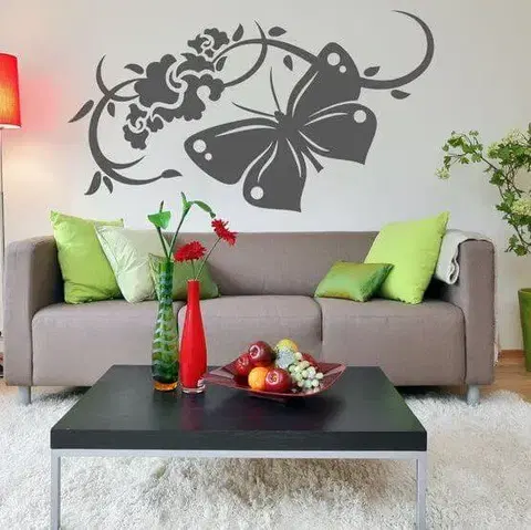 Šablóny na maľovanie Šablóny na maľovanie - Ornament a motýľ