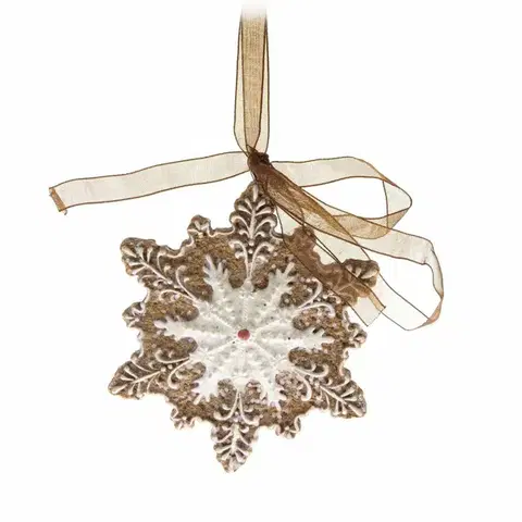 Vianočné dekorácie Vianočná závesná dekorácia Gingerbread flake, 7,3 x 7,3 cm