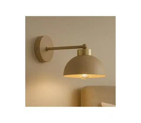 Svietidlá BRILAGI - Nástenné svietidlo MOON 1xE27/60W/230V béžové/zlaté 86-010B