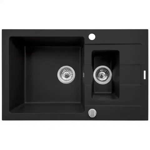 Granitové drezy Drez Sparta Plus (78x48) 1½B 1D karbon
