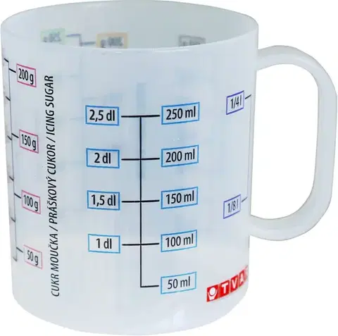 Odmerky TVAR - Hrnček odmerka 250ml s potlačou