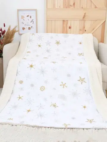 Deky MKLozkoviny.sk Baránková deka mikroplyš Exclusive 220 × 200 cm – Frozen biele