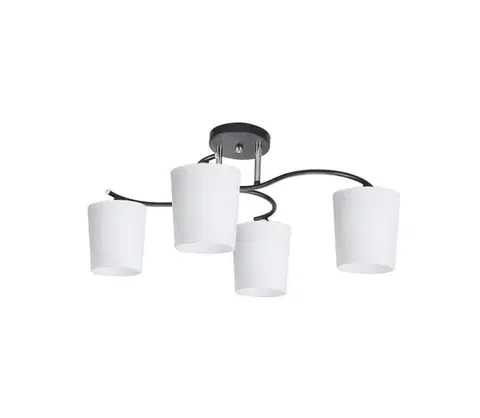 Svietidlá  Luster na tyči ESNYR 4xE27/40W/230V čierna/biela 34-22677