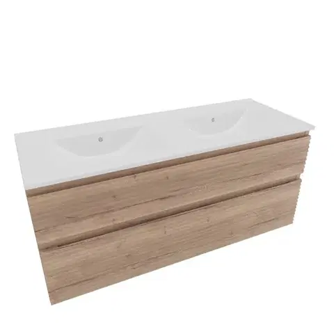 Kúpeľňový nábytok Koupelnová skříňka s umyvadlem Naturel Savona 118x53x44,8 cm dub Halifax mat SAVONA2120DH SAVONA2120DH