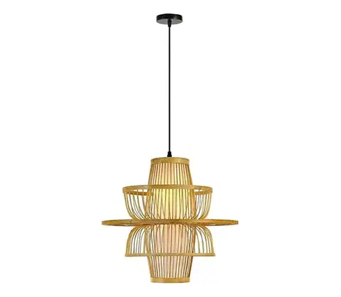 Svietidlá  08254L - Luster na lanku PINCHOS 1xE27/40W/230V pr. 45 cm bambus 08254L
