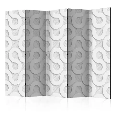 Paravány Paraván Grey Spirals Dekorhome