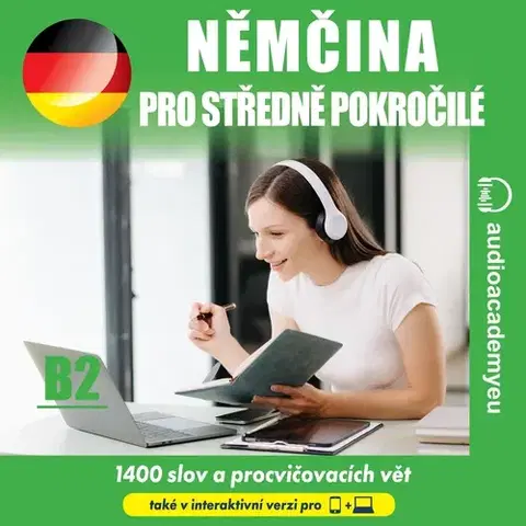 Jazykové učebnice - ostatné Audioacademyeu Němčina pro stredne pokročilé B2
