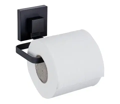 Svietidlá WENKO 71447800 - Držiak toaletného papiera VACUUM-LOC QUADRO ED 14x11 cm čierny 71447800