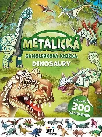 Nalepovačky, vystrihovačky, skladačky Metalická samolepková knižka - Dinosaury