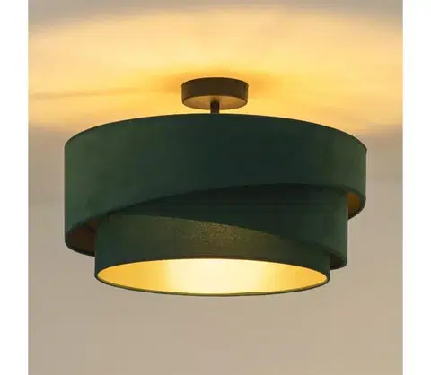 Svietidlá  - Prisadený luster KOBO 1xE27/15W/230V pr. 45 cm zelená 605427