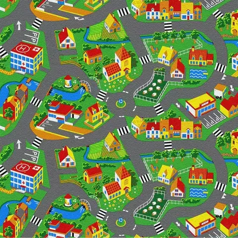 Metrážne koberce Metrážny koberec 4m Little Village 90. Tovar na mieru